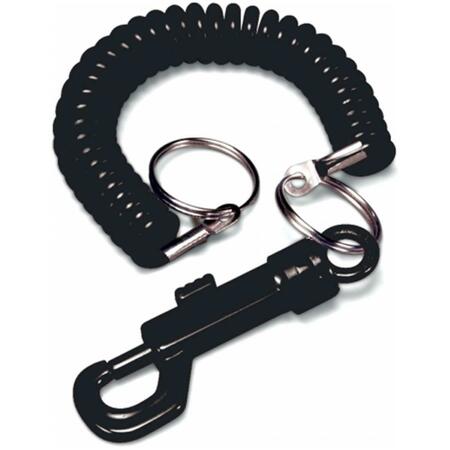 BAUMGARTENS Key Ring Wrist Coil and Clip Keychain BLACK 67321